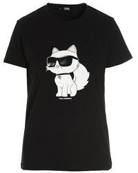 Karl Lagerfeld - 'ikonik 2.0 Choupette' T-shirt - Lyst