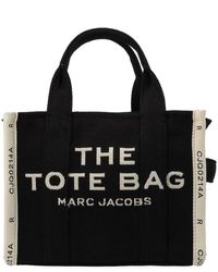 Marc Jacobs - Damen der Jacquard Small Traveller Black Tote Tasche in Schwarz - Lyst