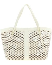 Twinset - Openwork Leather Shopping Bag - Lyst