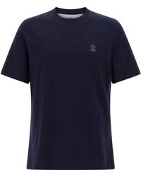 Brunello Cucinelli - Logo Print T-Shirt - Lyst