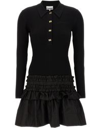 Ganni - 'melange Rib Knit Mini' Dress - Lyst
