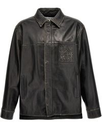Loewe - Nappa Shirt-jacket With Anagram - Lyst