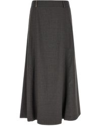 Peserico - Flared Skirt With Loops - Lyst