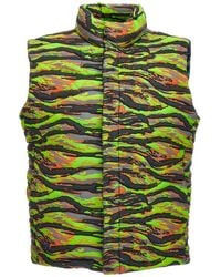ERL - Quilted Camouflage Vest With High Collar - Lyst