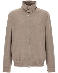 Brunello Cucinelli - Virgin Wool Beaver Bomber Jacket - Lyst