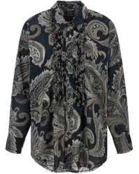 R13 - Oversized Shirt With Frayed Edges - Lyst