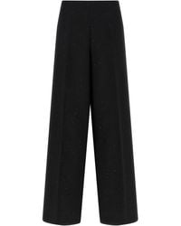 Herno - Wide-Leg Trousers With Micro-Sequins - Lyst