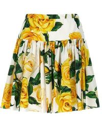 Dolce & Gabbana - 'rose Gialle' Skirt - Lyst