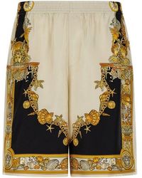 Versace - 'Coral Theatre' Print Bermuda Shorts - Lyst
