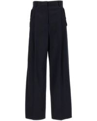 Lanvin - Loose Leg Front Pleat Pants - Lyst
