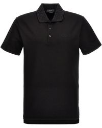 Versace - Logo Sequin Polo Shirt - Lyst