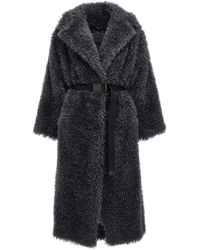 Ermanno Scervino - Belted Fake Fur Coat - Lyst