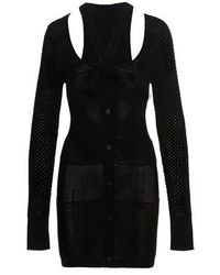 ANDREA ADAMO 'fishnet-knit' Dress - Black