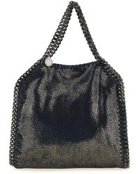 Stella McCartney - Falabella Mini Tote Bag With Ruthenium Chain - Lyst