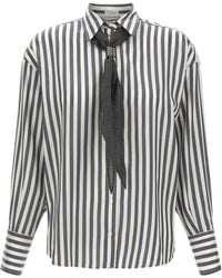 Brunello Cucinelli - Shirt With Scarf - Lyst