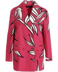 Rochas - Floral Print Blazer Jacket - Lyst