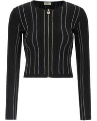 Elisabetta Franchi - Cropped Knit Cardigan - Lyst