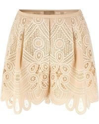Elie Saab - Macramé Embroidery Shorts - Lyst