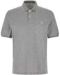 Brunello Cucinelli - Stretch Jersey Polo Shirt - Lyst