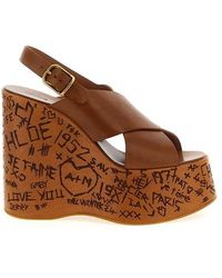 Chloé - Sandalo con zeppa maxime - Lyst
