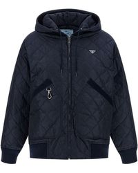 Prada - Quilted Hooded Jacket - Lyst