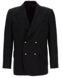 Etro - Blazer doppiopetto check - Lyst