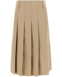 A.P.C. - Pleated Skirt - Lyst