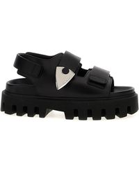 McQueen - Leather Platform Sandals - Lyst