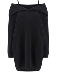 MM6 by Maison Margiela - Off-shoulder Hooded Dress - Lyst