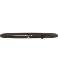 Prada - Logo Suede Belt - Lyst