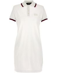 DSquared² - Maxi Cut Out Polo Dress Abiti Bianco - Lyst