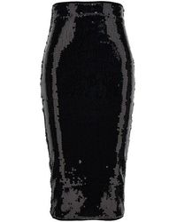 Alexandre Vauthier - Gonna midi paillettes - Lyst