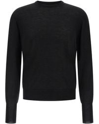 Ma'ry'ya - Crewneck Sweater With Thumbholes - Lyst