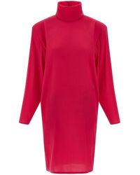 Saint Laurent - Structured Shoulder Dress - Lyst
