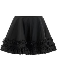 Ganni - 'duchesse Nylon Mini Frill' Skirt - Lyst
