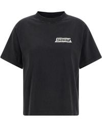 Balenciaga - T-Shirt With Tape Type Logo - Lyst