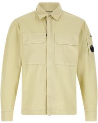 C.P. Company - C. P. Company C. P. Company Cotton Gabardine Overshirt With Lens Detail - Lyst