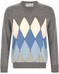 Ballantyne - Classic Diamond Intarsia Knit Sweater - Lyst