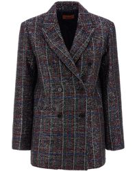 Missoni - Sequin Tartan Blazer - Lyst