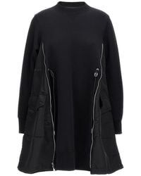 Sacai - 'Sponge Sweat X Nylon Twill' Dress - Lyst