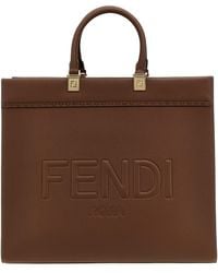 Fendi - ' Sunshine' Midi Shopping Bag - Lyst
