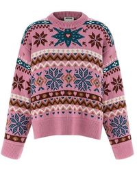 Moschino - Intarsia Wool Sweater - Lyst