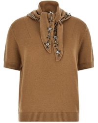 Prada - Jewel Scarf Sweater - Lyst