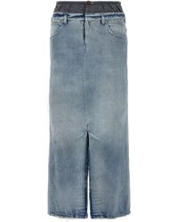 Maison Margiela - Slits Denim Rock - Lyst