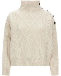 Yves Salomon - Cable-Knit Wool And Cashmere Sweater - Lyst
