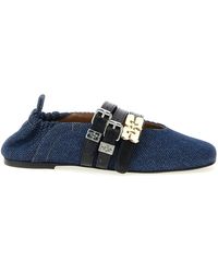 Ganni - 'sue Triple' Ballet Flats - Lyst
