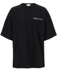 McQueen - Vertical Back Logo T-Shirt - Lyst