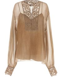 Ermanno Scervino - Floral Carving Blouse - Lyst