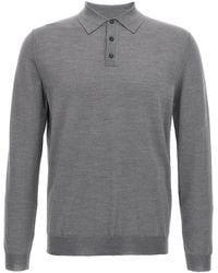 Zanone - Virgin Wool Polo Shirt - Lyst