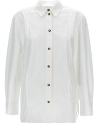 Ganni - Lace-up Shirt - Lyst